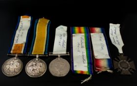 World War I Military Medals Awarded to 1/ 5-7531 PTE. E. HYATT RIF BRIG. 2/ 3755 PTE. C.J.J. VINCENT