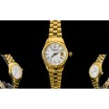 Altanus - Geneve ( Swiss Made ) Ladies 18ct Yellow Gold Date-Just Wrist Watch.