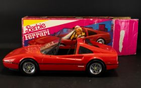 A Boxed Barbie Ferrari. Barbie Accessories. Ferrari Convertible 1986 By Mattel.