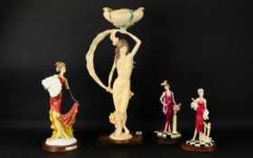 A Collection Of Modern Decorative Figures - Regency Fine Arts - Two From The Regency Fine Arts