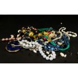 A Quantity Of Contemporary Fashion Jewellery A mixed bag containing blue plastic and gilt trim