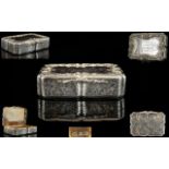 Nathaniel Mills Outstanding Solid Silver Rectangular Shaped Table Snuff Box.