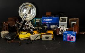 Mixed Lot Of Camera Related Items - To Include A G.B.Bell & Howell 8mm Projector Model 606 H.