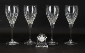 Waterford Crystal Set Of Four Nocturne Wine Glasses Each in good condition, height, 8.