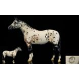 Beswick Horse Figure ' Appaloosa ' Stallion - Colour way Gloss. Model No AH1772. Designer A.