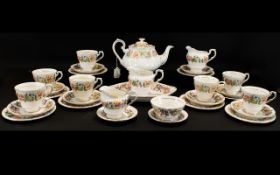 Paragon 'Country Lane' Tea Service, Royal Albert Bone China set to include one teapot,