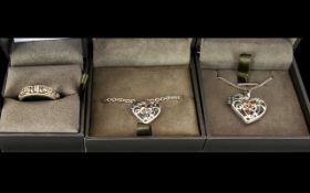 Clogau Stirling Silver And Welsh Gold Jewellery Collection Three pieces in total,