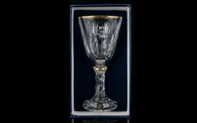 Rosenthal Judaica Collection Glass Kiddush Cup, with original box.