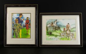 Equestrian Interest Two Horse Racing Interest Prints Each framed and glazed,