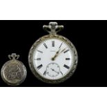 Ponctua Swiss Made Antique Period Excellent Quality - Keyless Precision White Metal Chronograph