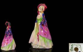 Royal Doulton Hand Painted Miniature Early Period Figurine - 1930's Figure - The ' Paisley Shawl '