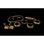 A Collection of 9ct Gold Jewellery - All Pieces are Fully Hallmarked for 9.375.