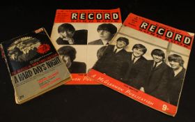 Beatles Interest A Hard Day's Night Paperback A novel by John Burke, together with two issues of '