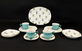 10 Pieces of Capri Pattern Design by Jessie Tait circa 1955, Comprising 1 x charger,