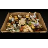 A Collection Of Swan And Hen Figures. 22 In Total. Mostly Hens, Swans, Cockerels Etc.