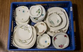 Box of Assorted Midwinter Pottery, approximately 50 pieces comprising 2 x chargers, 1 x salad bowl,