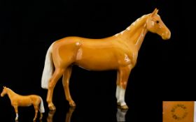 Beswick Horse Figure ' Huntsman ' Horse - Palomino. Model No 1484. Designer A. Gredington.