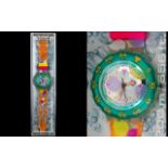 Swatch Scuba 200 Ultra Quartz Precision SDK105 ' Sea Grapes ' Wrist Watch, Date 1992,