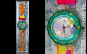 Swatch Scuba 200 Ultra Quartz Precision SDK105 ' Sea Grapes ' Wrist Watch, Date 1992,