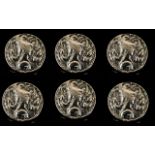 Arts and Crafts Period Set of Six Silver