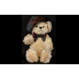 Steiff - White Mohair Scottish Teddy Bea