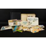 Box of stamps and stamp related material