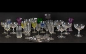 A Mixed Collection Of Drinking Glasses M