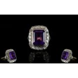 18ct Gold - Superb Quality Amethyst and