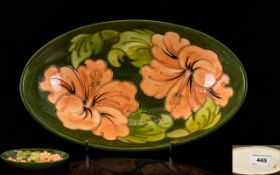 Moorcroft Deep Oval Shaped Footed Bowl '