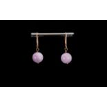 Natural Kunzite Drop Earrings, single gl