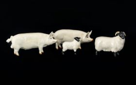 A Collection Of Beswick Farm Animals Fou