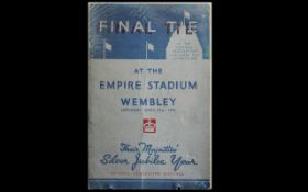 1935 FA Cup Final Programme Sheffield Wednesday v West Bromwich Albion dated Saturday April 27th