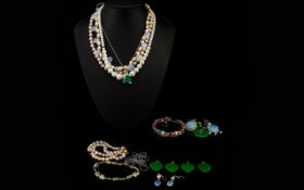 Good Quality Collection of Costume Jewellery, Includes Tibetan Silver Items, Pearl Necklaces, Silver