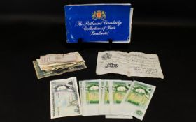 Bag of Banknotes including Beale White £5.00, Somerset £1.00 (10 uncirculated) and others.