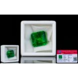 Emerald Loose Gemstone With GGL Certificate/Report Stating The Emerald To Be 9.72 cts 11.99 x 11.