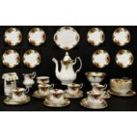 Royal Albert 'Old Country Roses' Tea Set comprises of Tea Pot, Sugar Bowl, Milk Jug,