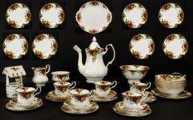 Royal Albert 'Old Country Roses' Tea Set comprises of Tea Pot, Sugar Bowl, Milk Jug,