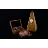 Maelzel Paquet French Vintage Metronome Of Traditional construct,