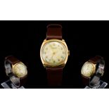 J.W. Benson London 9ct Gold Mechanical Wrist Watch.