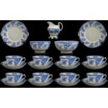 Royal Albert Crown China Part Set comprising 8 cups, 8 saucers, 2 large sandwich plates,