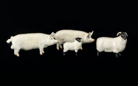 A Collection Of Beswick Farm Animals Four in total, each in good condition, each with oval
