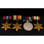 World War II Collection of Military Medals ( 4 ) Four In Total. Comprises 1/ The Italy Star with