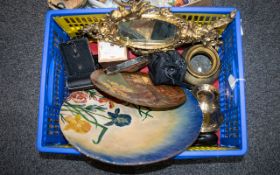 A Box Of Miscellaneous Items To Include Antique Meerschaum pipe .