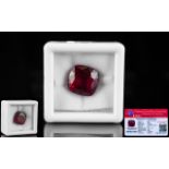 Ruby Loose Gemstone With GGL Certificate/Report Stating The Ruby To Be Cushion Cut, 10.37cts 11.