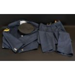 A Vintage RAF Uniform With Associated Hat Cadet blue jacket with gold tone wings buttons and gold