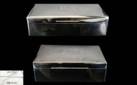 Ollivant and Botsford Solid Silver Table - Rectangular Shaped Cigarette Box,