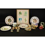 Collection of Brambly Hedge Ceramics to include four Royal Doulton 'Four Seasons' wall plates from