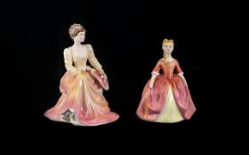 Coalport Figure 'Lady in Love' & Royal Doulton Figure 'Debbie' .