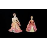 Coalport Figure 'Lady in Love' & Royal Doulton Figure 'Debbie' .