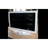 A Samsung 40 Inch Television In White,